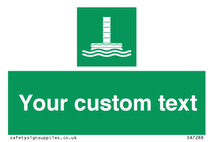 Custom sign safe condition Evacuation chute 