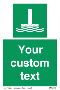 Custom sign safe condition Evacuation chute