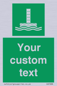 Custom sign safe condition Evacuation chute 