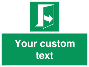 Custom sign safe condition door opens pulling left hand side
