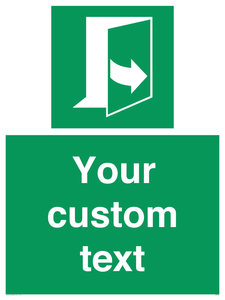 Custom sign safe condition door opens pulling left hand side