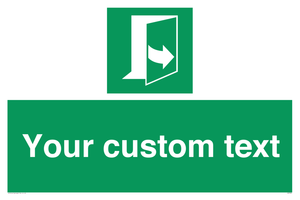 Custom sign safe condition door opens pulling left hand side