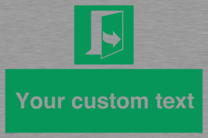 Custom sign safe condition door opens pulling left hand side