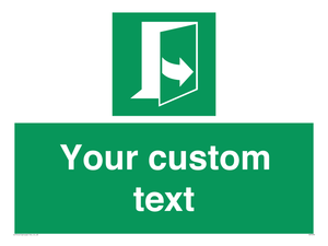 Custom sign safe condition door opens pulling left hand side