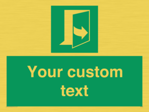 Custom sign safe condition door opens pulling left hand side