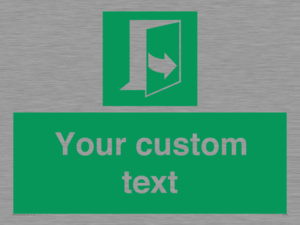 Custom sign safe condition door opens pulling left hand side