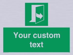Custom sign safe condition door opens pulling left hand side