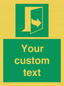 Custom sign safe condition door opens pulling left hand side