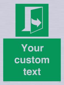 Custom sign safe condition door opens pulling left hand side