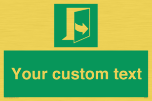 Custom sign safe condition door opens pulling left hand side