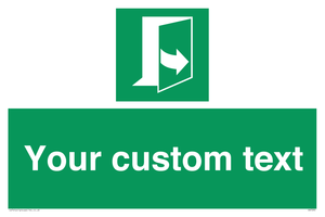 Custom sign safe condition door opens pulling left hand side