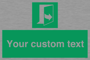 Custom sign safe condition door opens pulling left hand side
