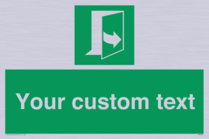 Custom sign safe condition door opens pulling left hand side