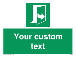 Custom sign safe condition door opens pulling left hand side