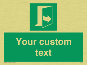 Custom sign safe condition door opens pulling left hand side