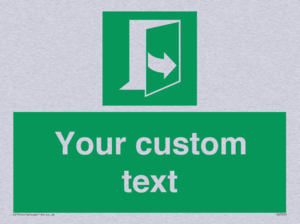 Custom sign safe condition door opens pulling left hand side