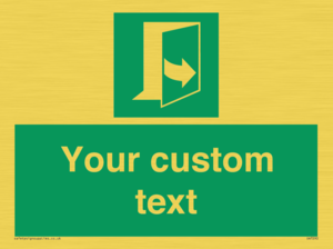 Custom sign safe condition door opens pulling left hand side