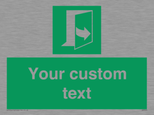 Custom sign safe condition door opens pulling left hand side