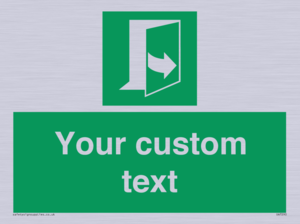 Custom sign safe condition door opens pulling left hand side