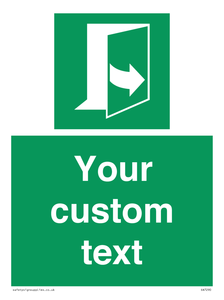 Custom sign safe condition door opens pulling left hand side