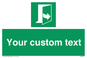 Custom sign safe condition door opens pulling left hand side