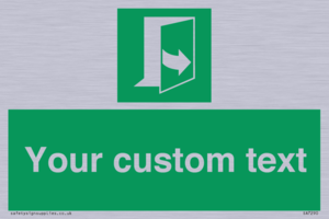 Custom sign safe condition door opens pulling left hand side