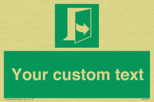 Custom sign safe condition door opens pulling left hand side