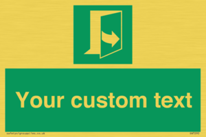 Custom sign safe condition door opens pulling left hand side