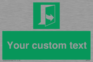 Custom sign safe condition door opens pulling left hand side