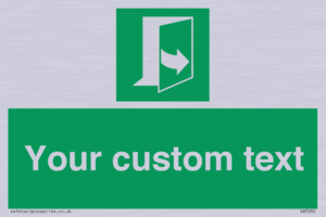 Custom sign safe condition door opens pulling left hand side