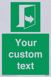 Custom sign safe condition door opens pulling left hand side
