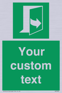 Custom sign safe condition door opens pulling left hand side