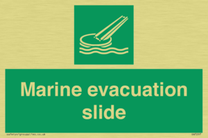 Marine evacuation slide