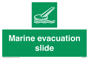 Marine evacuation slide