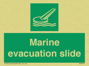 Marine evacuation slide