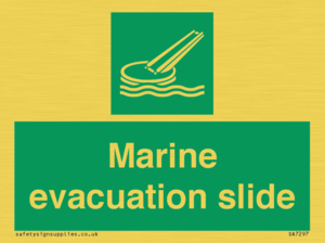 Marine evacuation slide