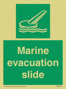 Marine evacuation slide