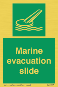 Marine evacuation slide