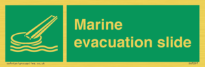 Marine evacuation slide