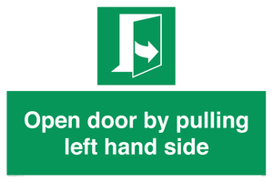 Open door by pulling left hand side