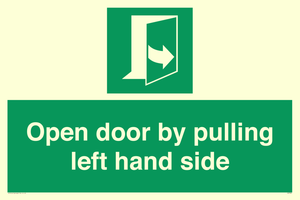 Open door by pulling left hand side