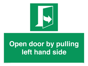 Open door by pulling left hand side