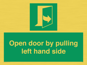 Open door by pulling left hand side