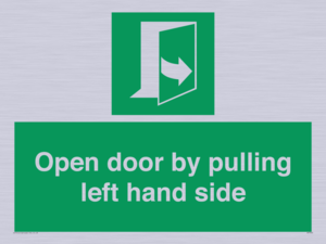 Open door by pulling left hand side
