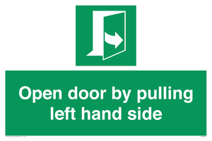 Open door by pulling left hand side