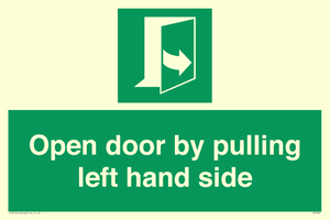 Open door by pulling left hand side