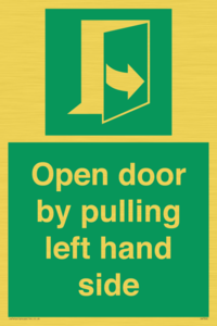 Open door by pulling left hand side