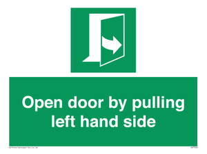 Open door by pulling left hand side