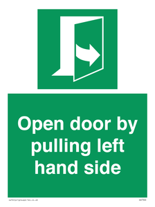 Open door by pulling left hand side