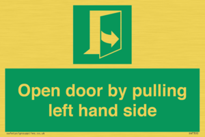 Open door by pulling left hand side